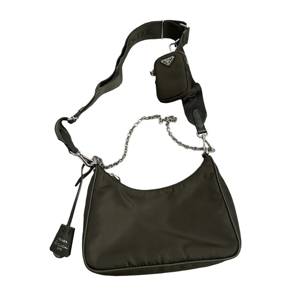 Prada re- nylon shoulder bag army green - Picture 2 of 4